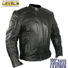 Mens Executioner Armored Black Racer Motorcycle Jacket